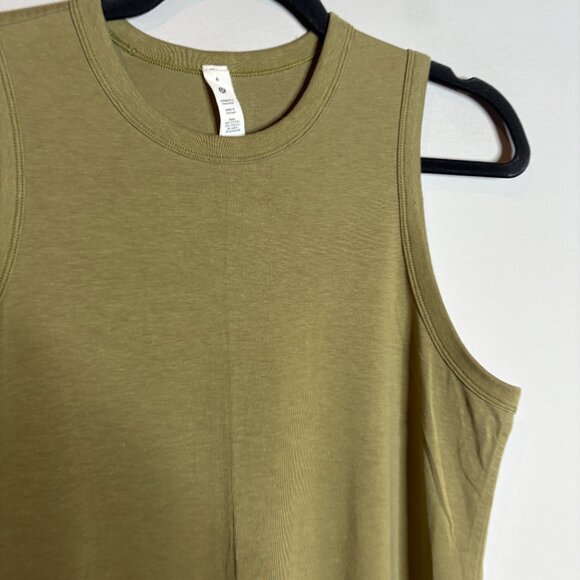 Lululemon Classic-Fit Cotton-Blend Dress Olive Green - Picture 3 of 6